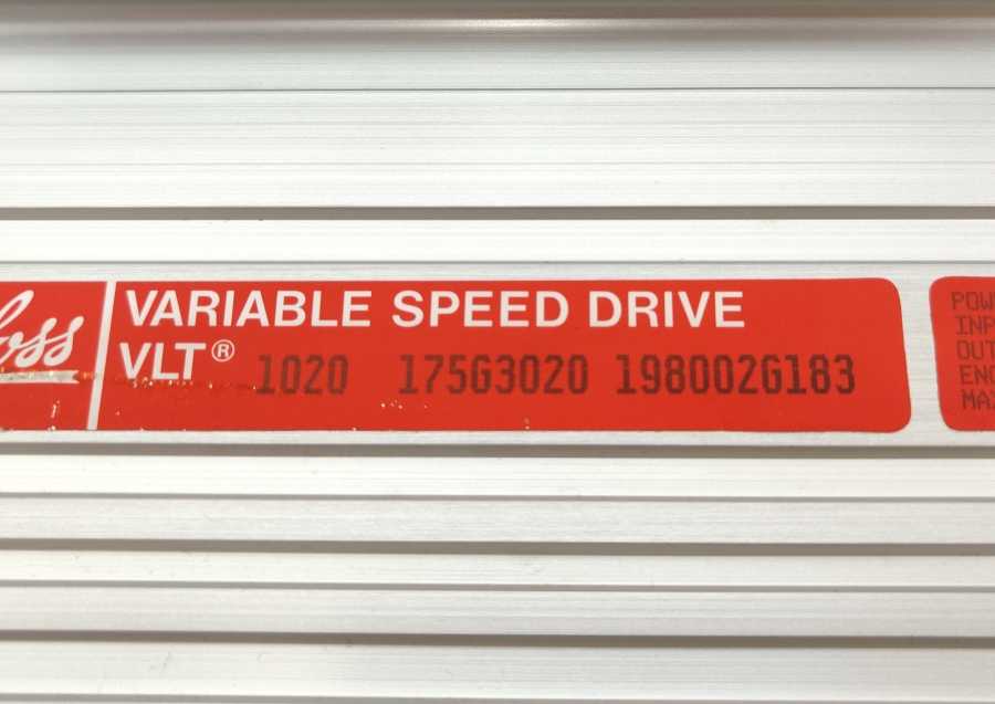 Danfoss 175G3020 Variable speed Drive VTL1020