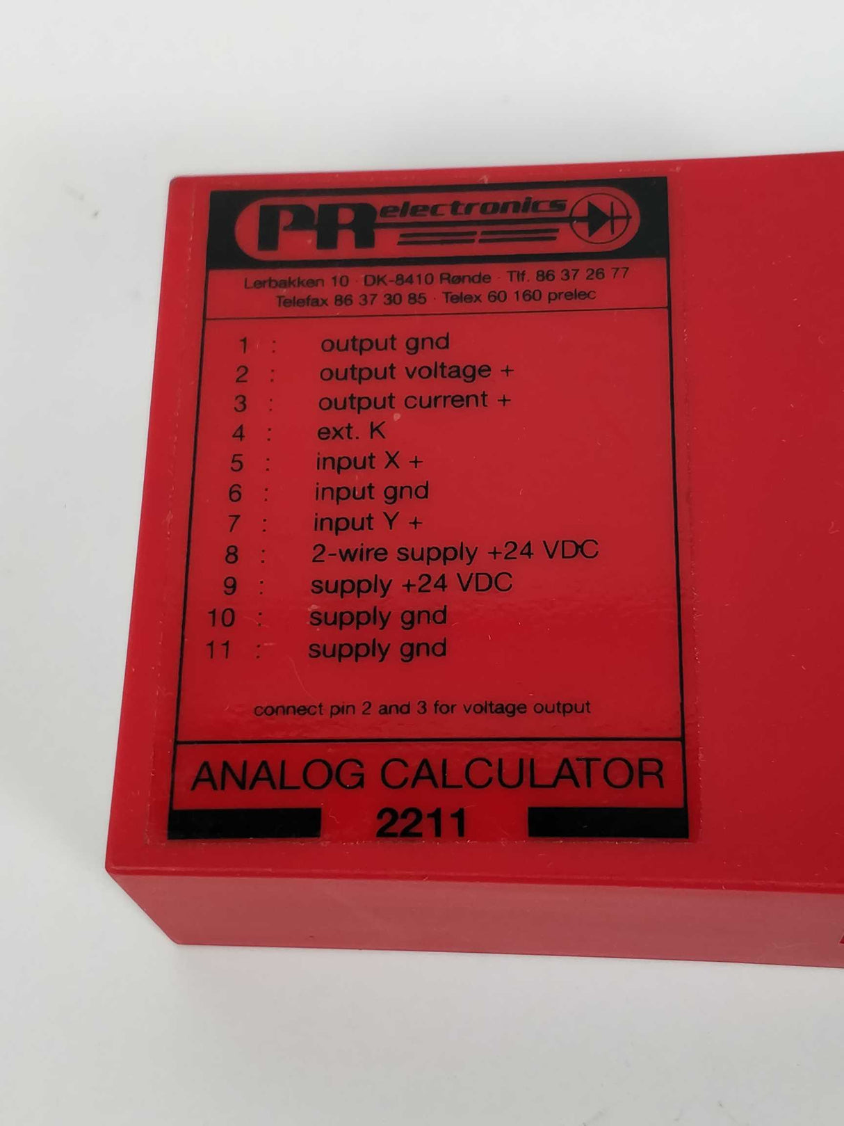PR Electronics 2211 3A1 Analog Calculator