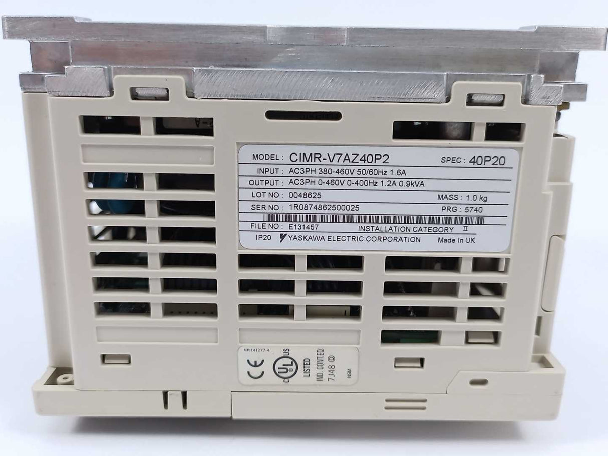 OMRON / YASKAWA CIMR-V7AZ40P2 Varispeed V7 Inverter Drive