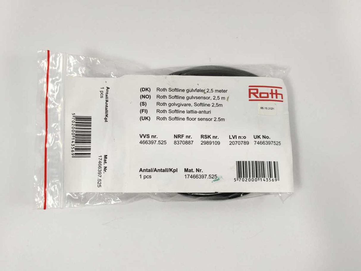 Roth 17466397.525 Roth Softline floor sensor 2.5 m