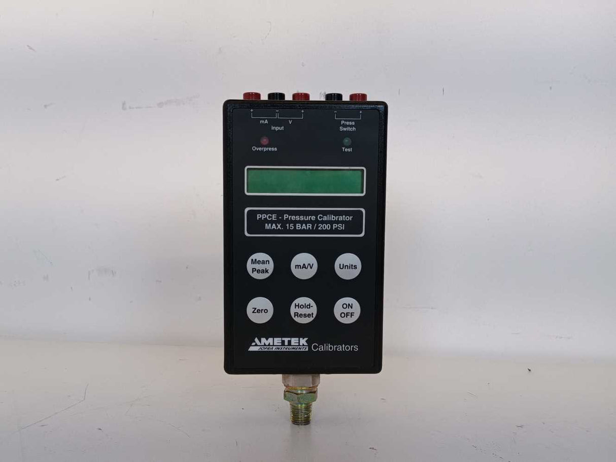 Ametek CE PPCE 15 bar Electronic Pressure Calibrator max. 15 bar/200 PSI