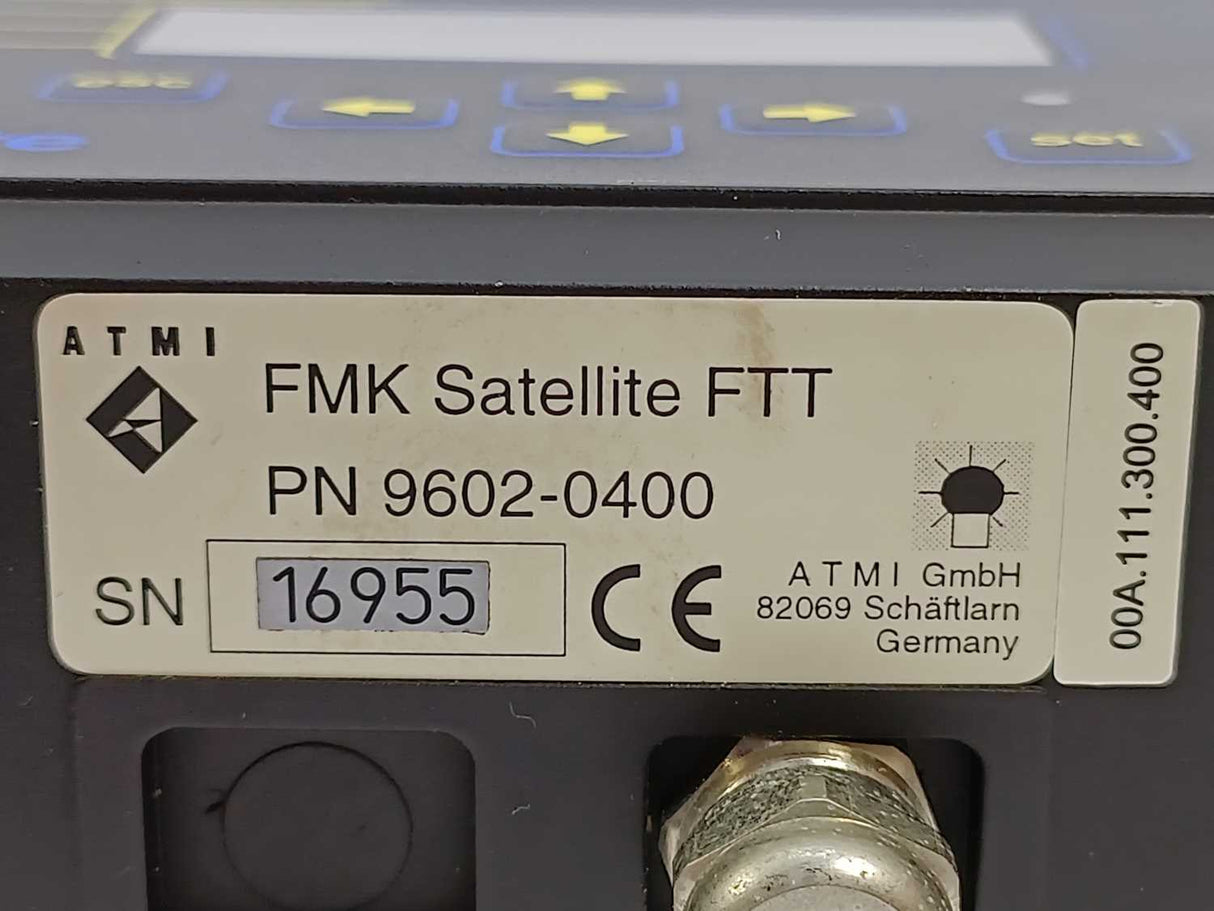 ATMI 9602-0400 FMK Satellite FTT Continuous Gas Monitoring System w/o Sensor