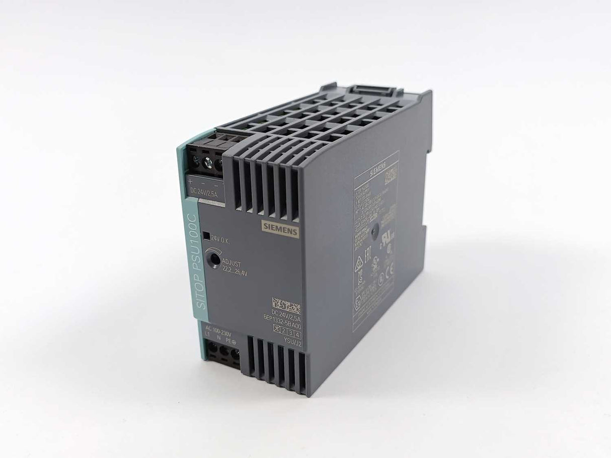 Siemens 6EP1332-5BA00 SITOP PSU100C Power Supply 24 V DC/2.5 A