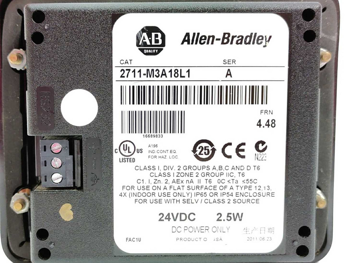 AB 2711-M3A18L1 Ser:A PanelView 300 Micro