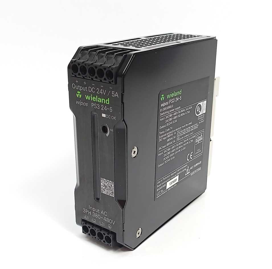 Wieland 81.000.6560.0 Wipos PS3 24-5 Switching Power Supply