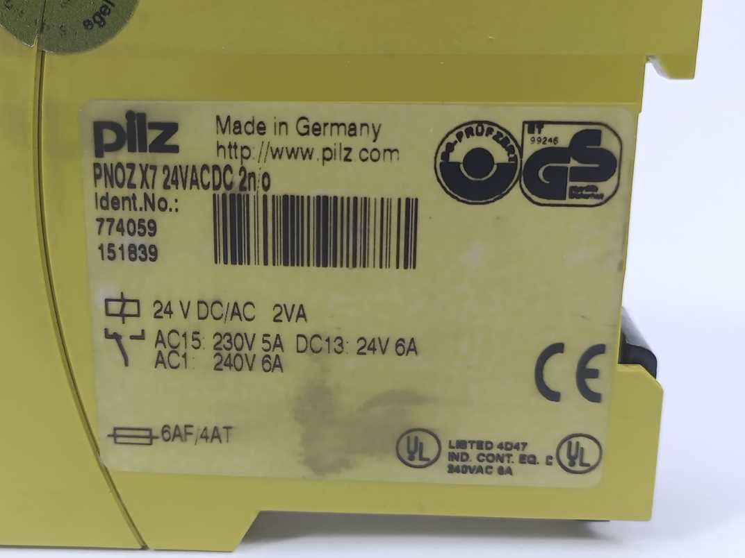 Pilz 774059 PNOZ X7 24VACDC 2n/o Safety relay