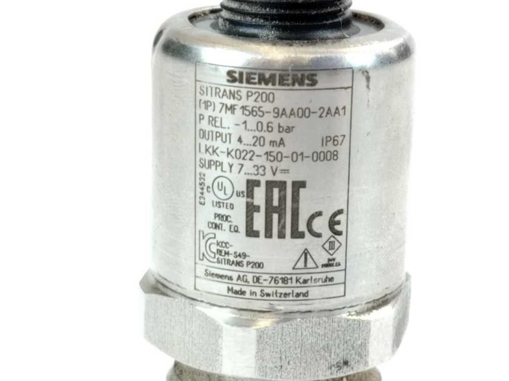 Siemens 7MF1565-9AA00-2AA1 SITRANS P200 Transmitter
