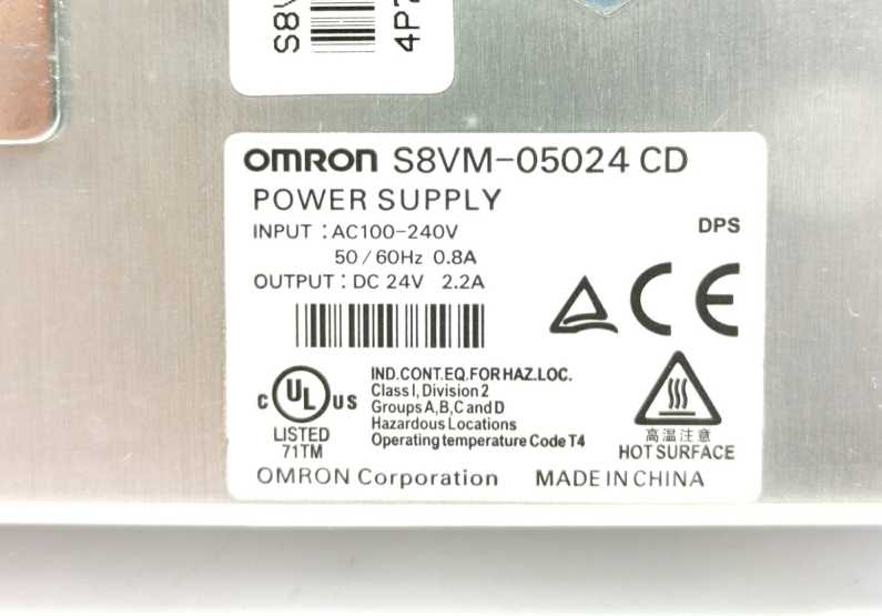 OMRON S8VM-05024CD 24V 2,2A Power supply