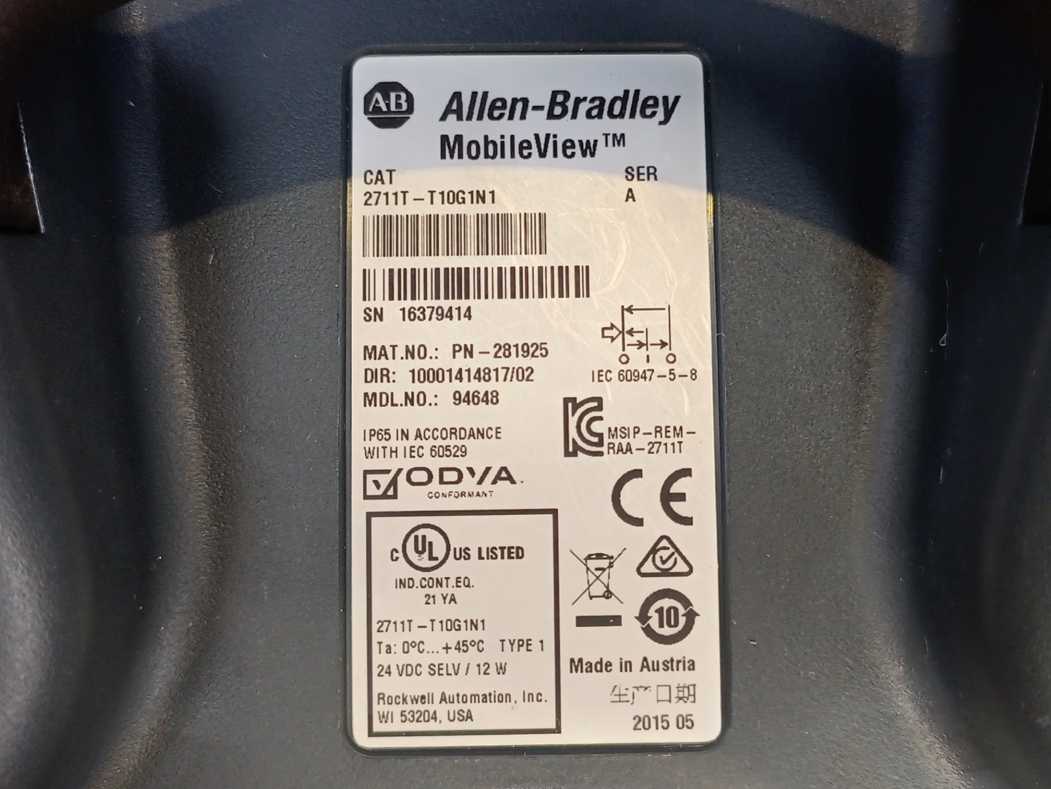 AB 2711T-T10G1N1 PN- 281925, SER:A. MobileView