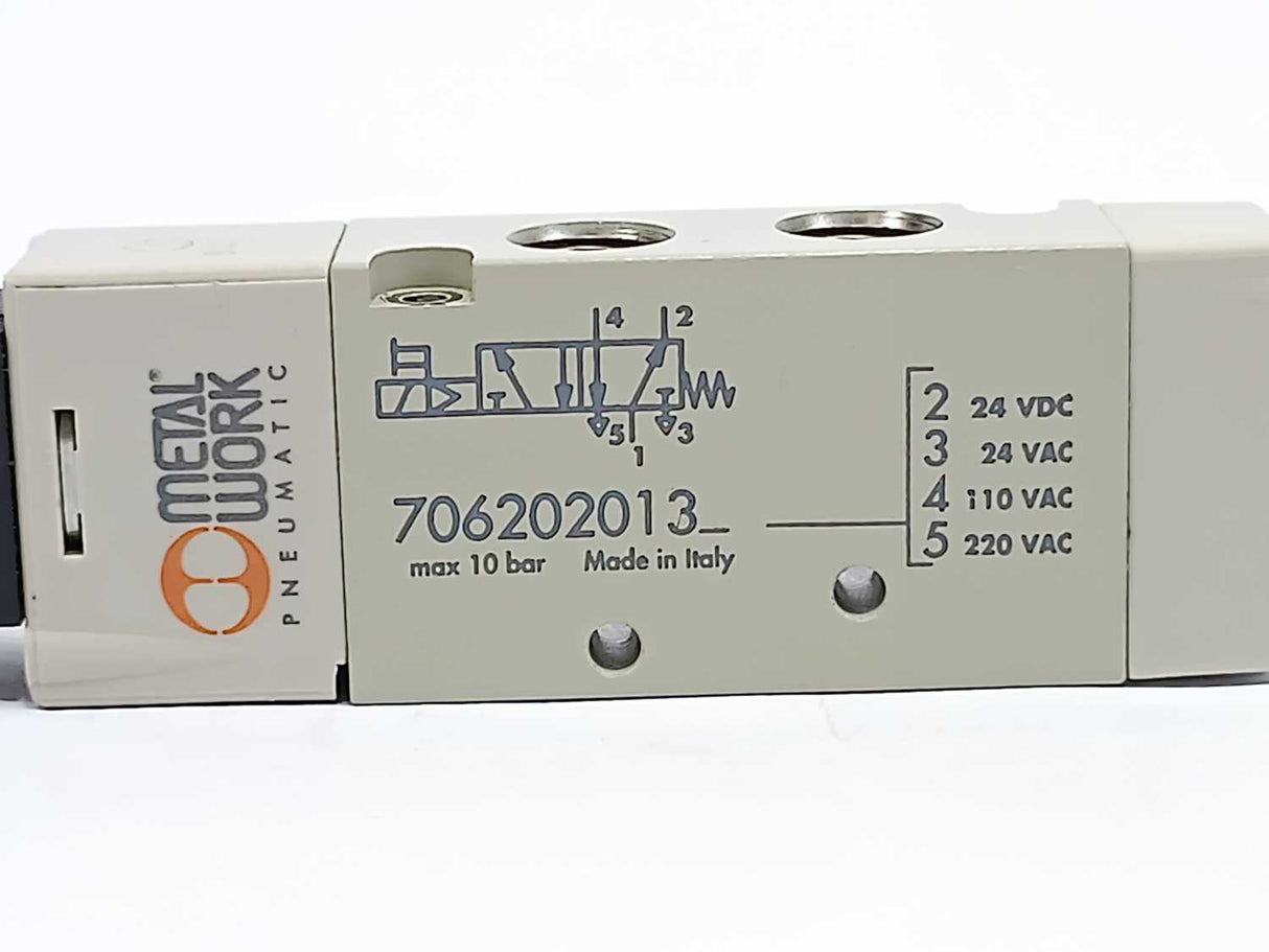 METAL WORK PNEUMATIC 7062020132 MSV 25 SOS OO 24VDC Solenoid Valve