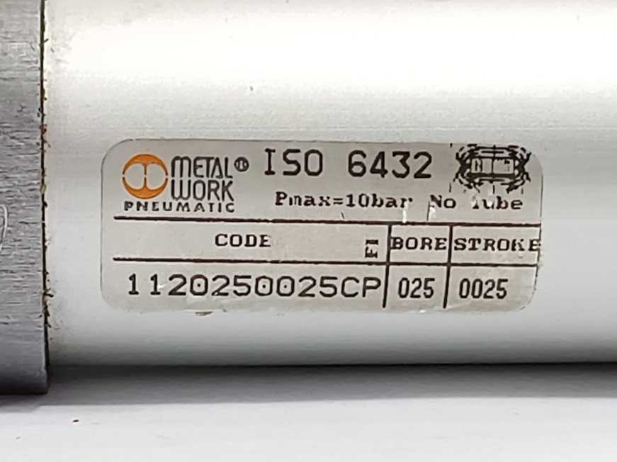 Metal Work 1120250025CP ISO 6432 Compact Cylinder SL=25mm