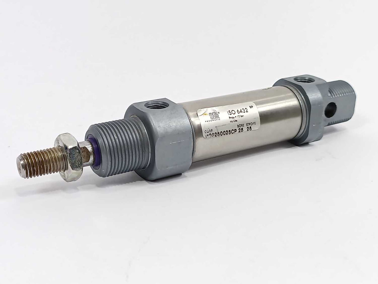 Metal Work 1100250025CP ISO 6432 Compact Cylinder SL=25mm