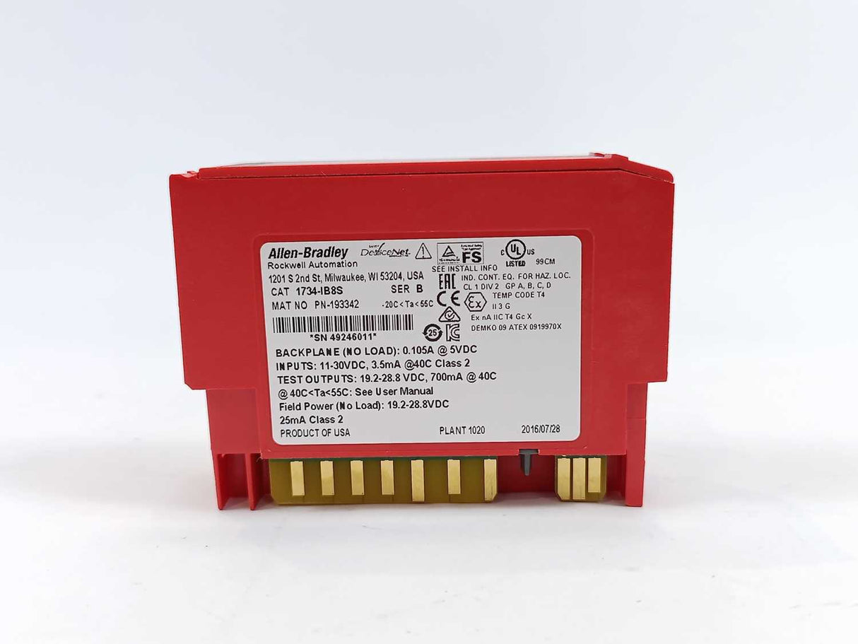 AB 1734-IB8S 8 Channel Safety Sinking Inp Mod SER. B