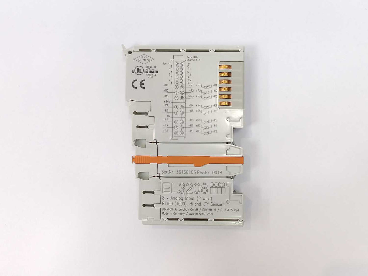 Beckhoff EL3208 EtherCAT Terminal, 8-channel analog input,