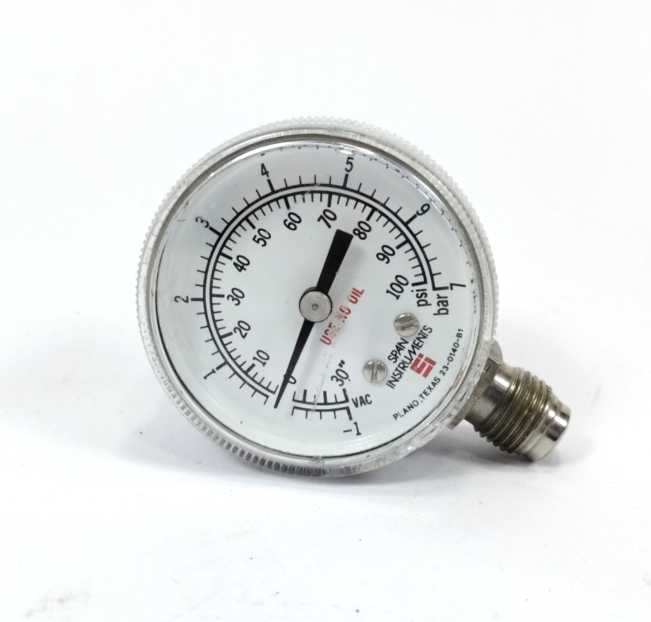 SPAN INSTRUMENTS 23-0140-B1 Bourdon tube pressure gauge 100 psi
