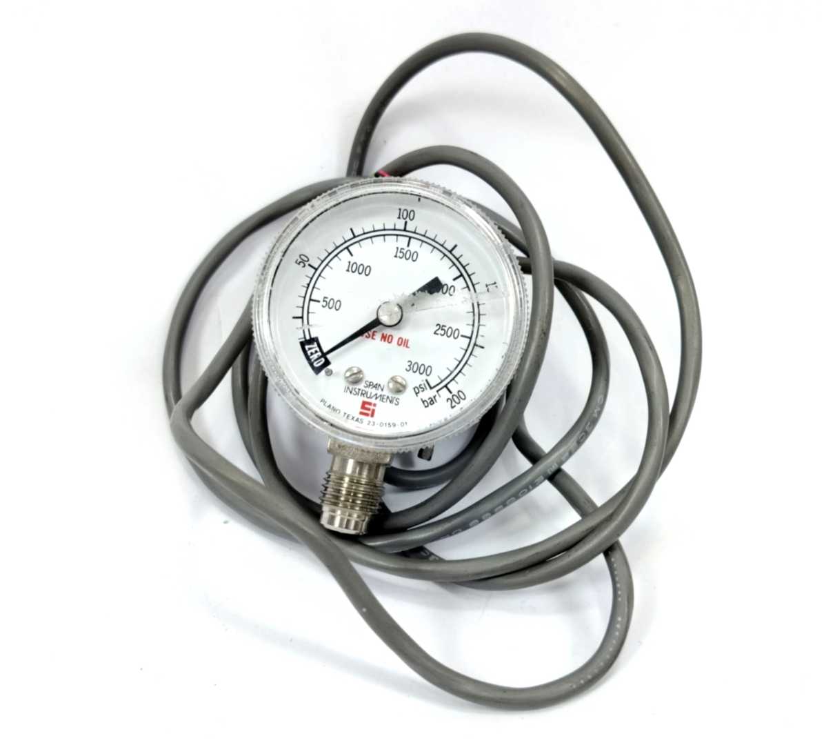 SPAN INSTRUMENTS 23-0159-01 Bourdon tube pressure gauge 3000 psi