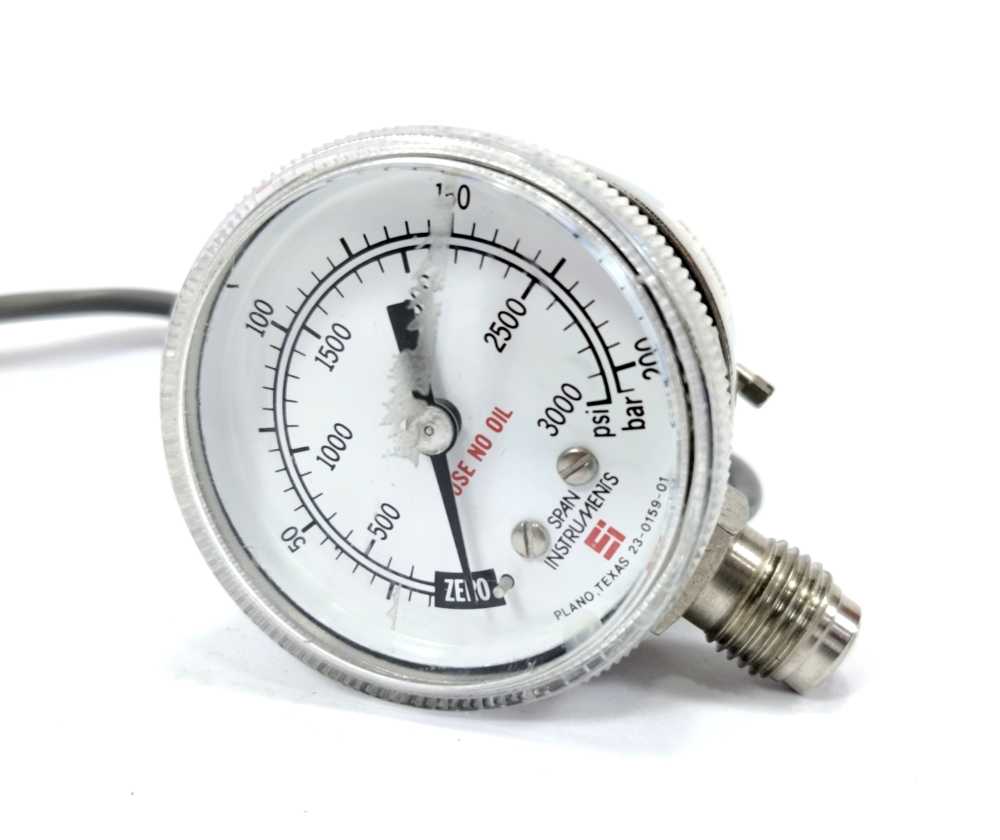 SPAN INSTRUMENTS 23-0159-01 Bourdon tube pressure gauge 3000 psi