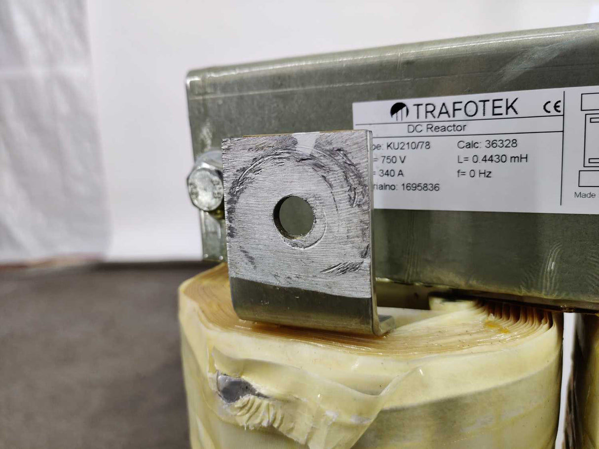 TRAFOTEK KU210/78 DC reactor 340 A, 750V L: 0.04430mH