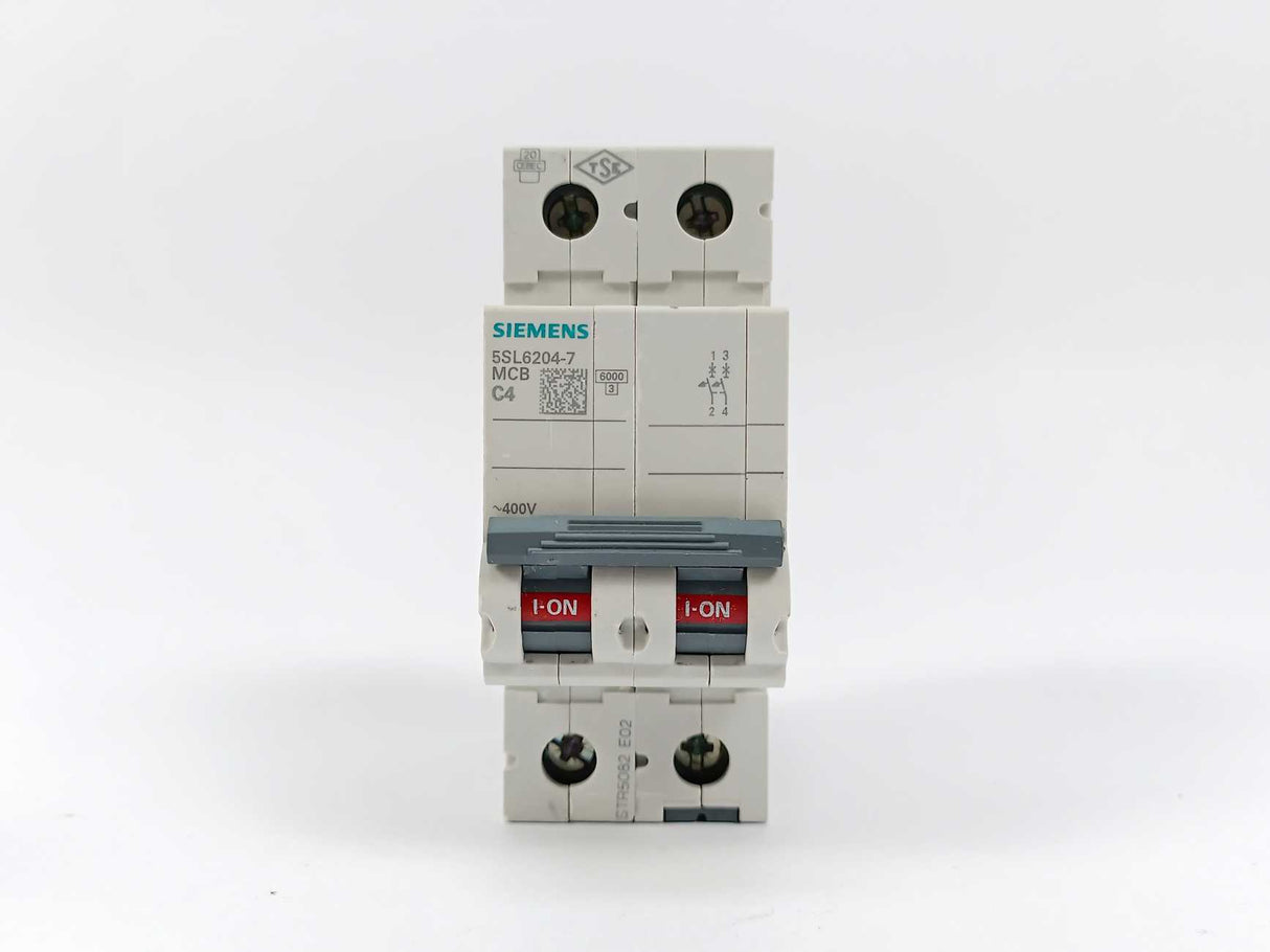 Siemens 5SL6204-7 Circuit Breaker 6KA 2POL C4