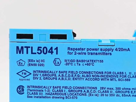 Measurement Technology Ltd MTL5041 MTL Repeater Power Supply