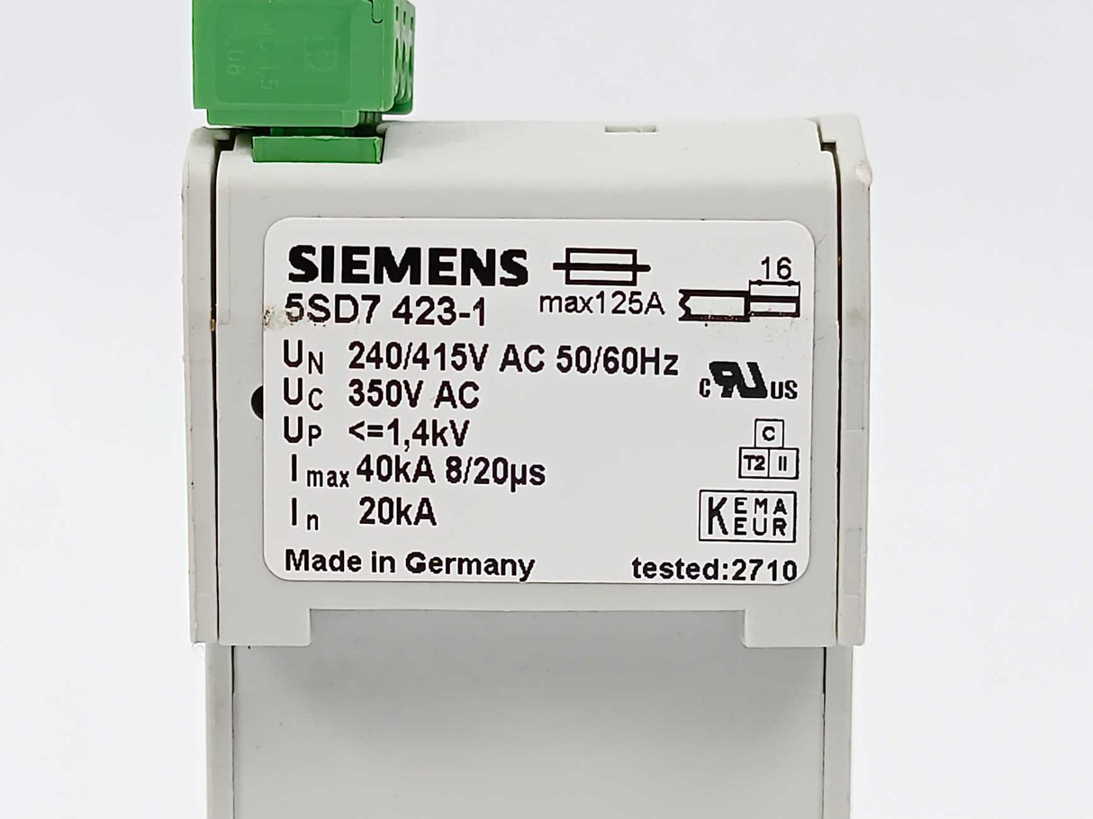 Siemens 5SD7428-1 Plug in x3 & 5SD7423-1 Surge arrester