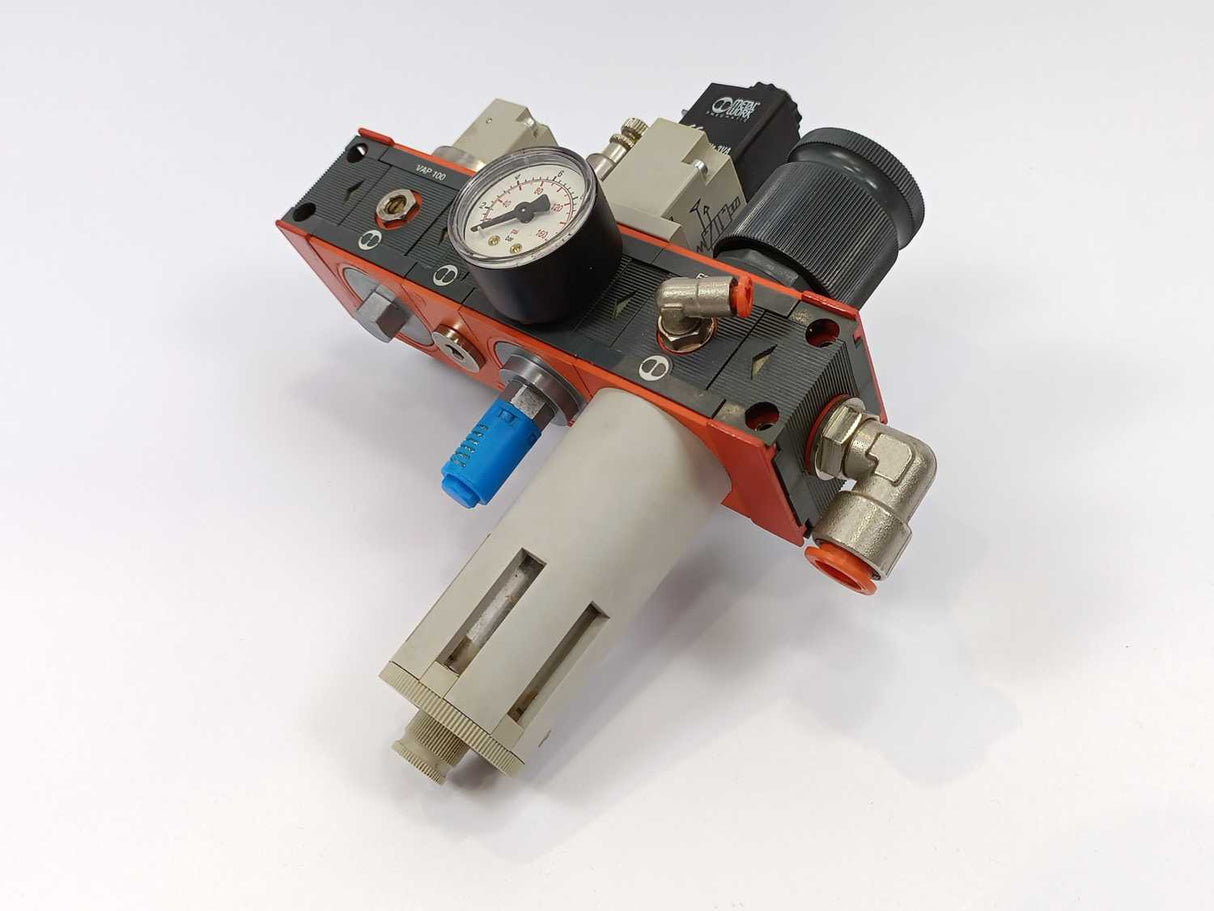 METAL WORK PNEUMATIC FR100-20 Filter Regulator W/ V3V100 + PA100 + VAP100