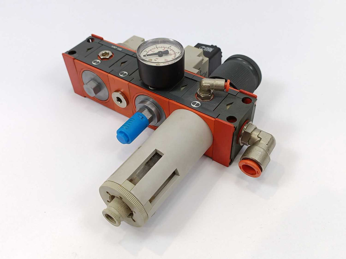 METAL WORK PNEUMATIC FR100-20 Filter Regulator W/ V3V100 + PA100 + VAP100