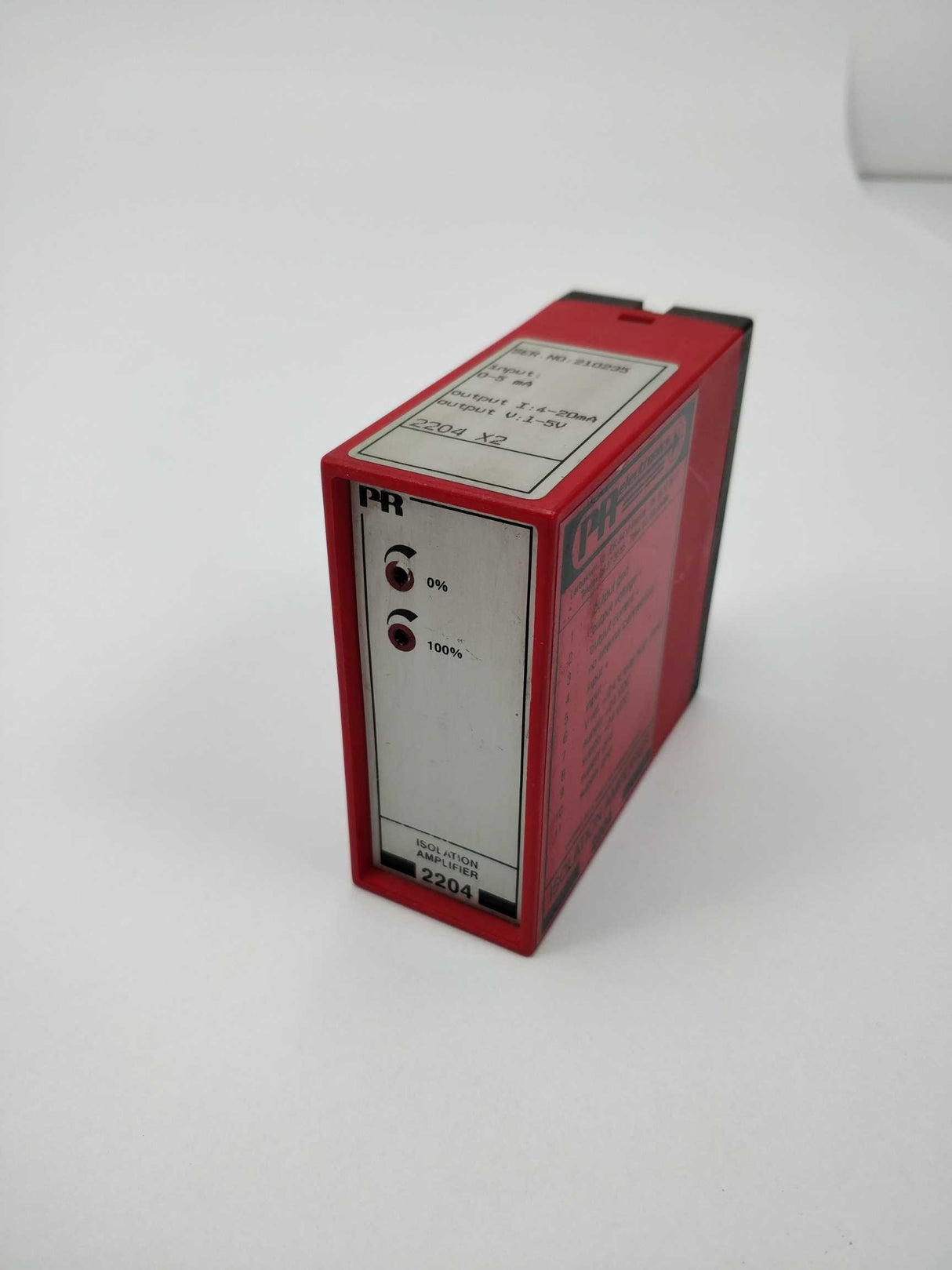 PR Electronics 2204 X2 Serial No. 210235 Isolation Amplifier
