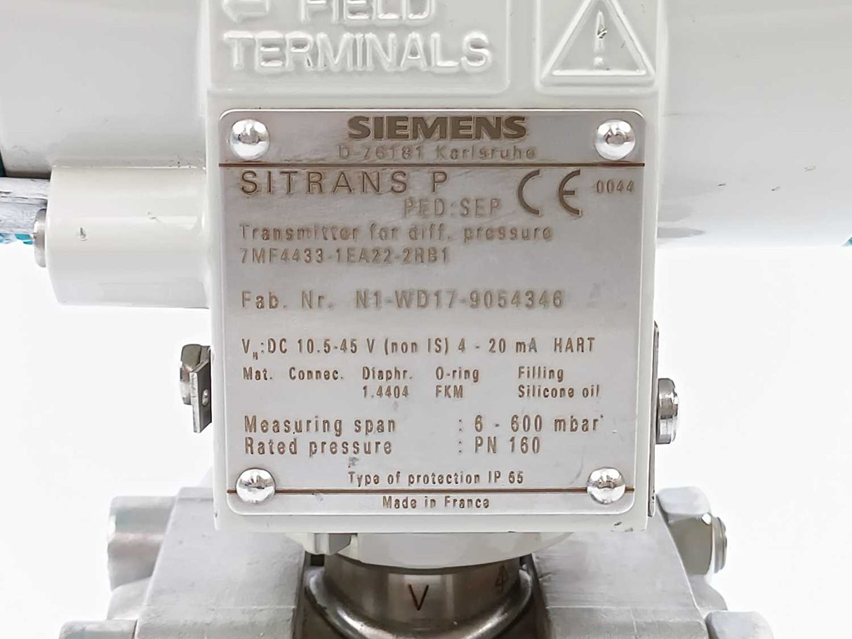 Siemens 7MF 4433-1EA22-2RB1 SITRANS P Transmitter