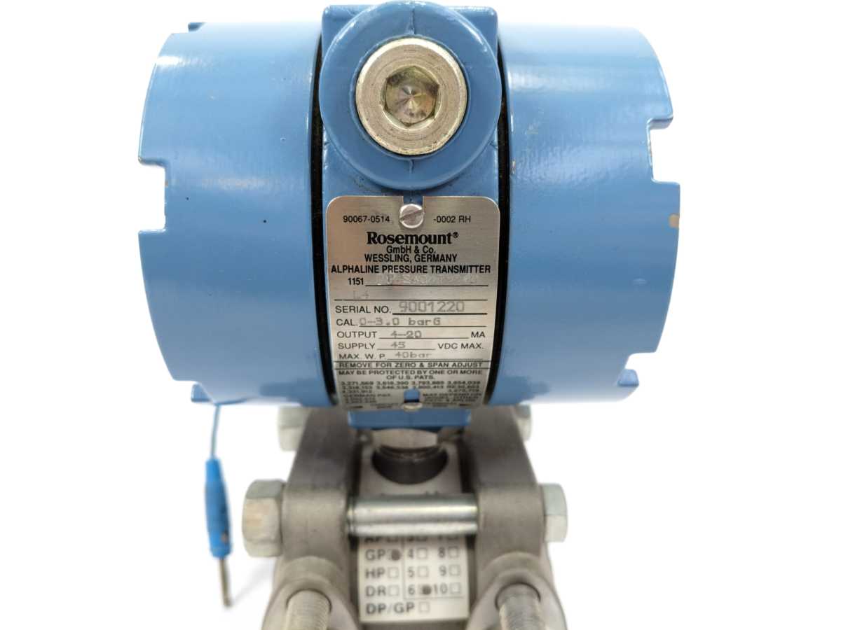 Rosemount 1151DP65AGT22DL4 Alphaline Pressure Transmitter