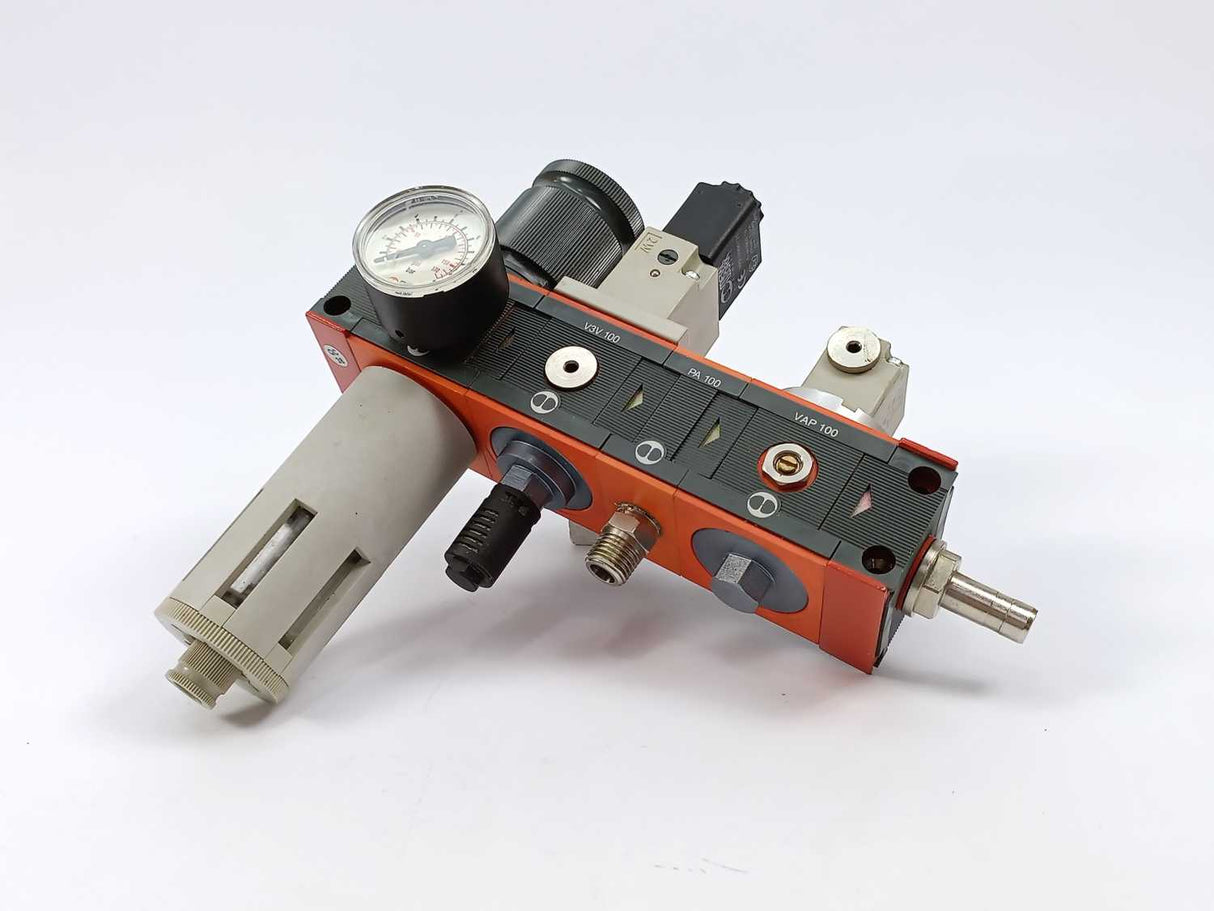 METAL WORK PNEUMATIC FR100-20 Filter Regulator W/ V3V100 + PA100 + VAP100