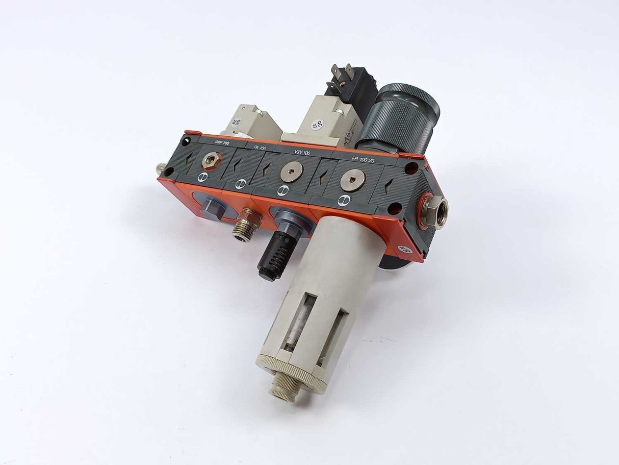 METAL WORK PNEUMATIC FR100-20 Filter Regulator W/ V3V100 + PA100 + VAP100