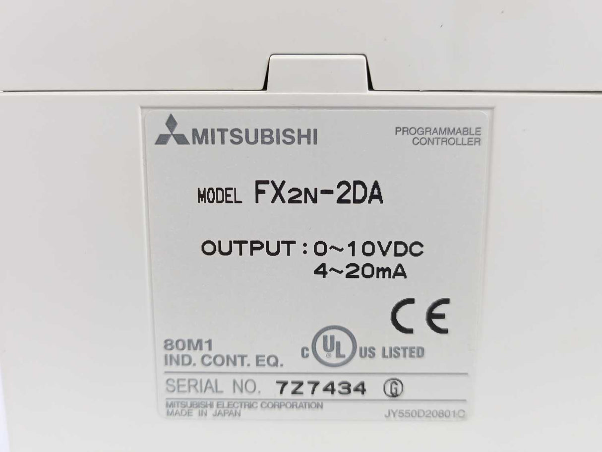 Mitsubishi FX2N-2DA Programmable Controller 0~10 VDC 4~20mA