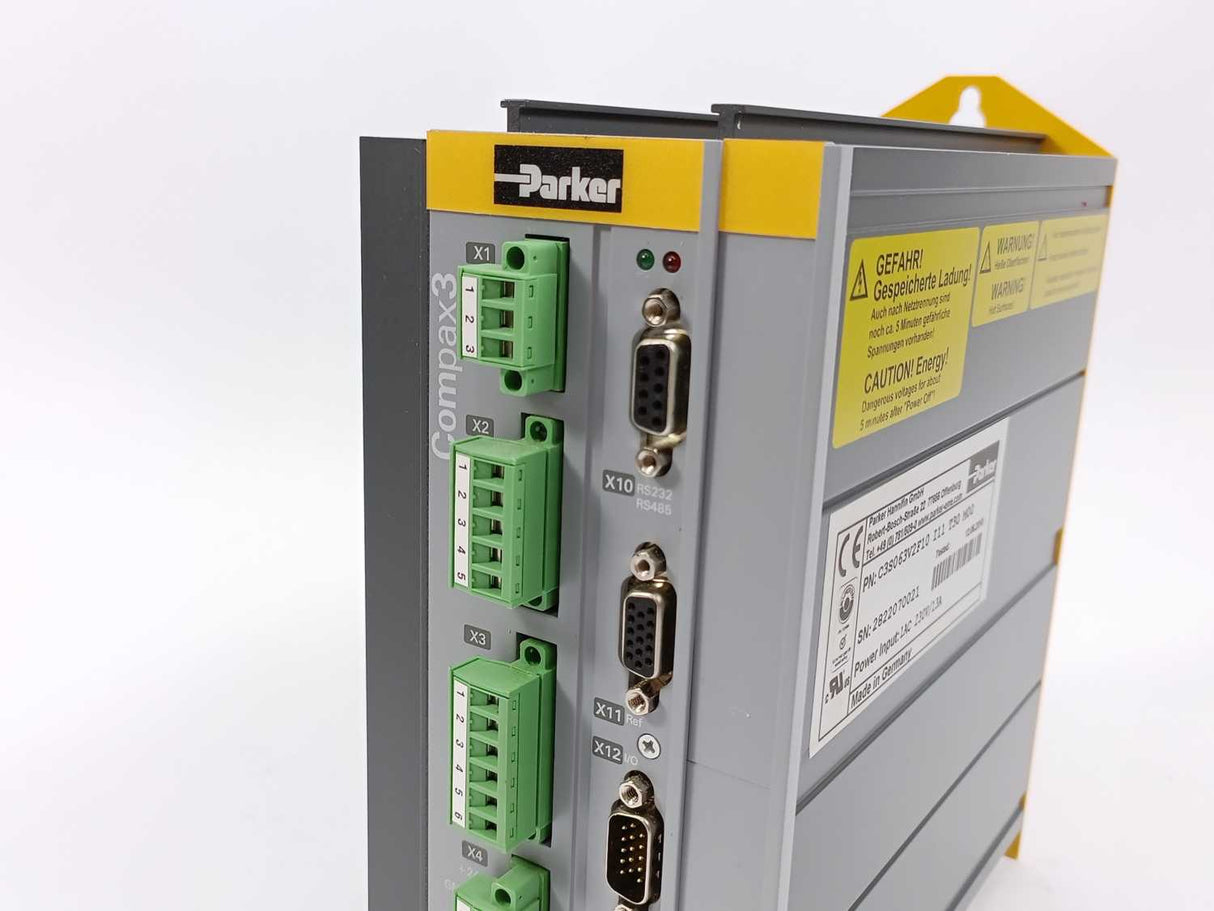 Parker C3S063V2F10 I11 T30 M00 Servo Drive Controller, 1AC, 230V/13A