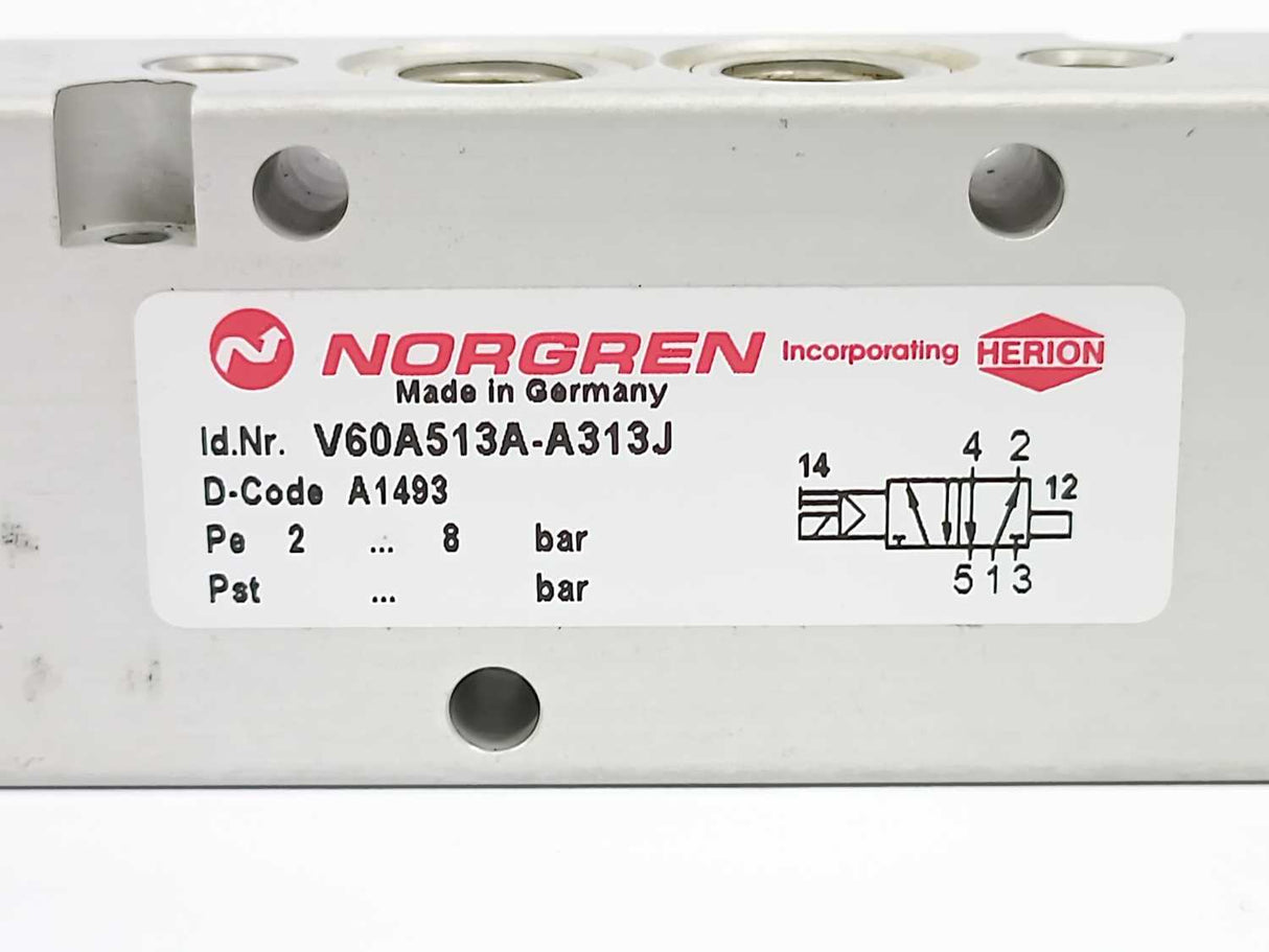 NORGREN V60A513A-A313J Solenoid Valve w/ 13J
