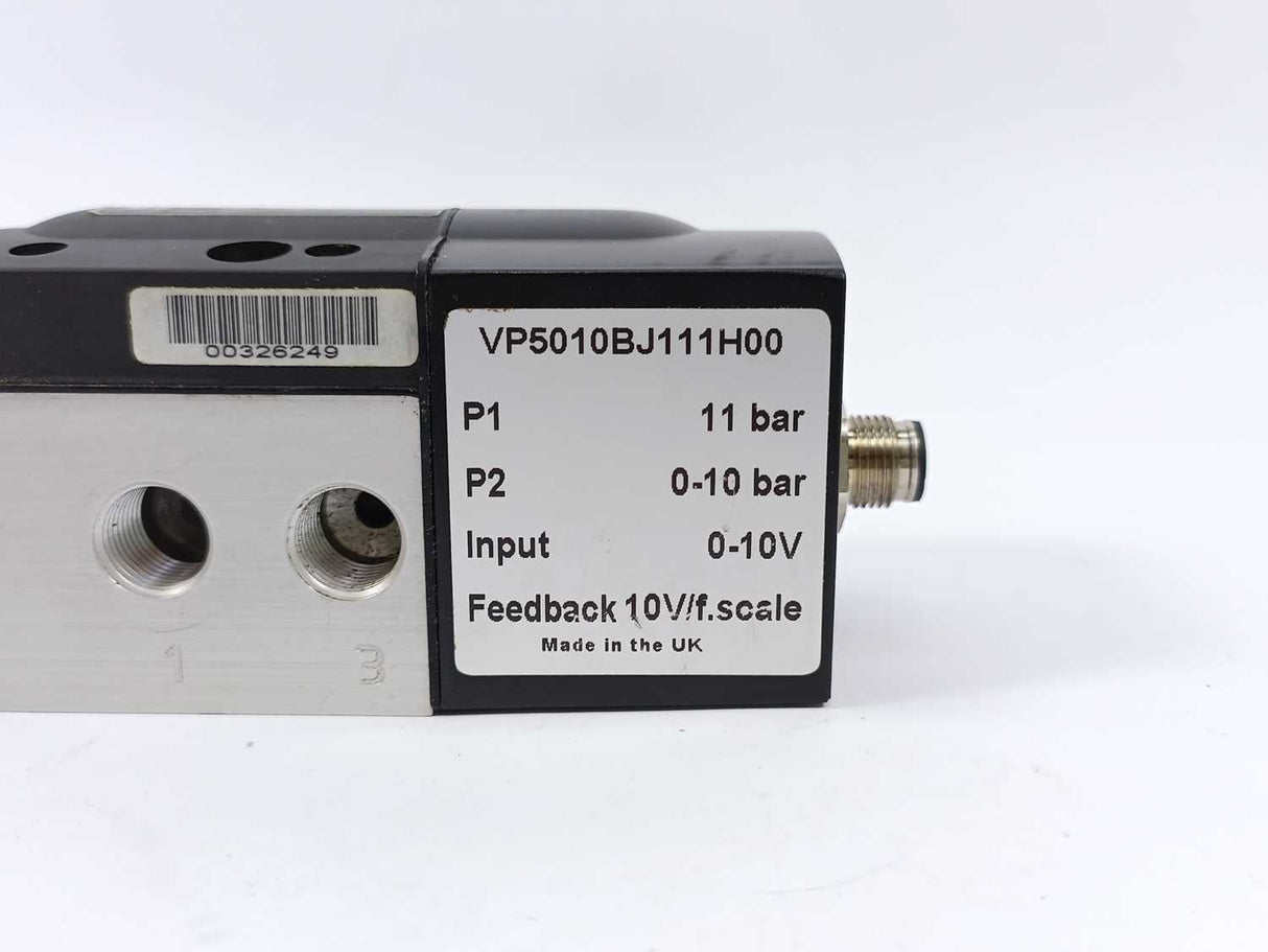 NORGREN VP5010BJ111H00 Pressure Control Valve, G1/4, 0-10 bar, 0-10 V