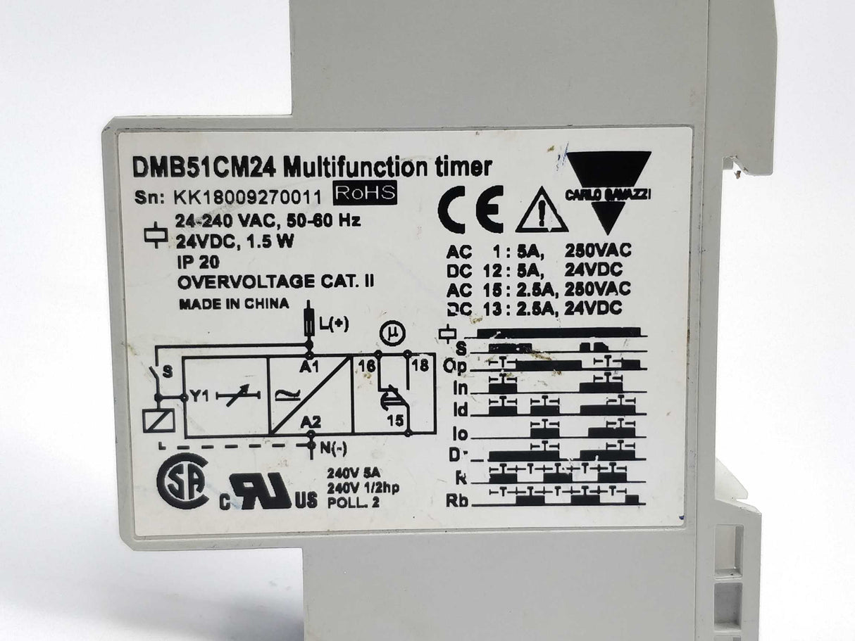 Carlo Gavazzi DMB51CM24 DMB51 Multifunction Timer