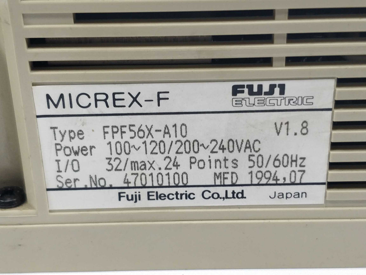 Fuji Electric FPF56X-A10 MICREX-F F60 basic unit