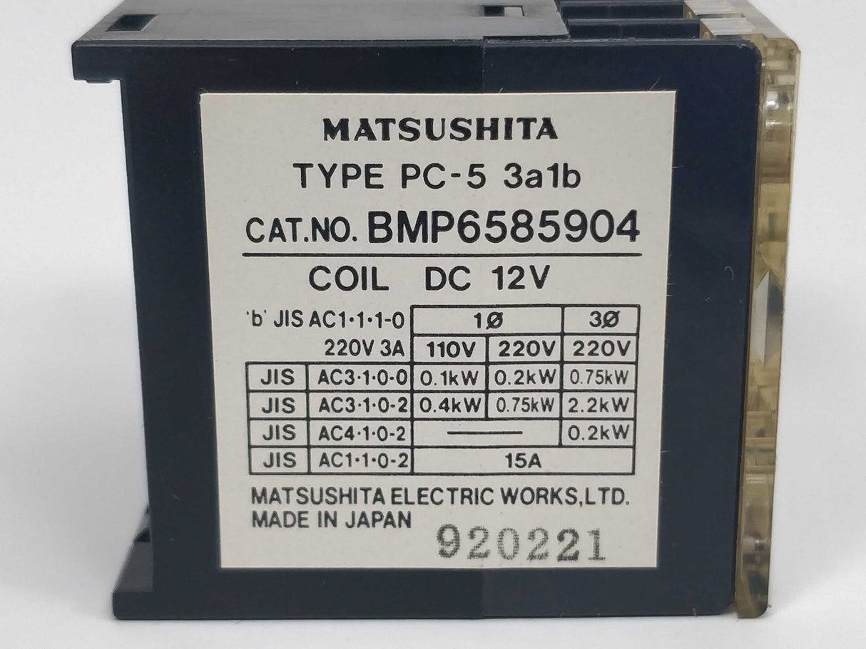 Matsushita  PC-5-3a1b Electromechanical mini contactor DC12V