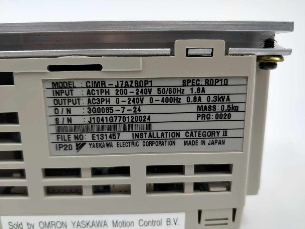 OMRON / YASKAWA CIMR-J7AZB0P1 Inverter