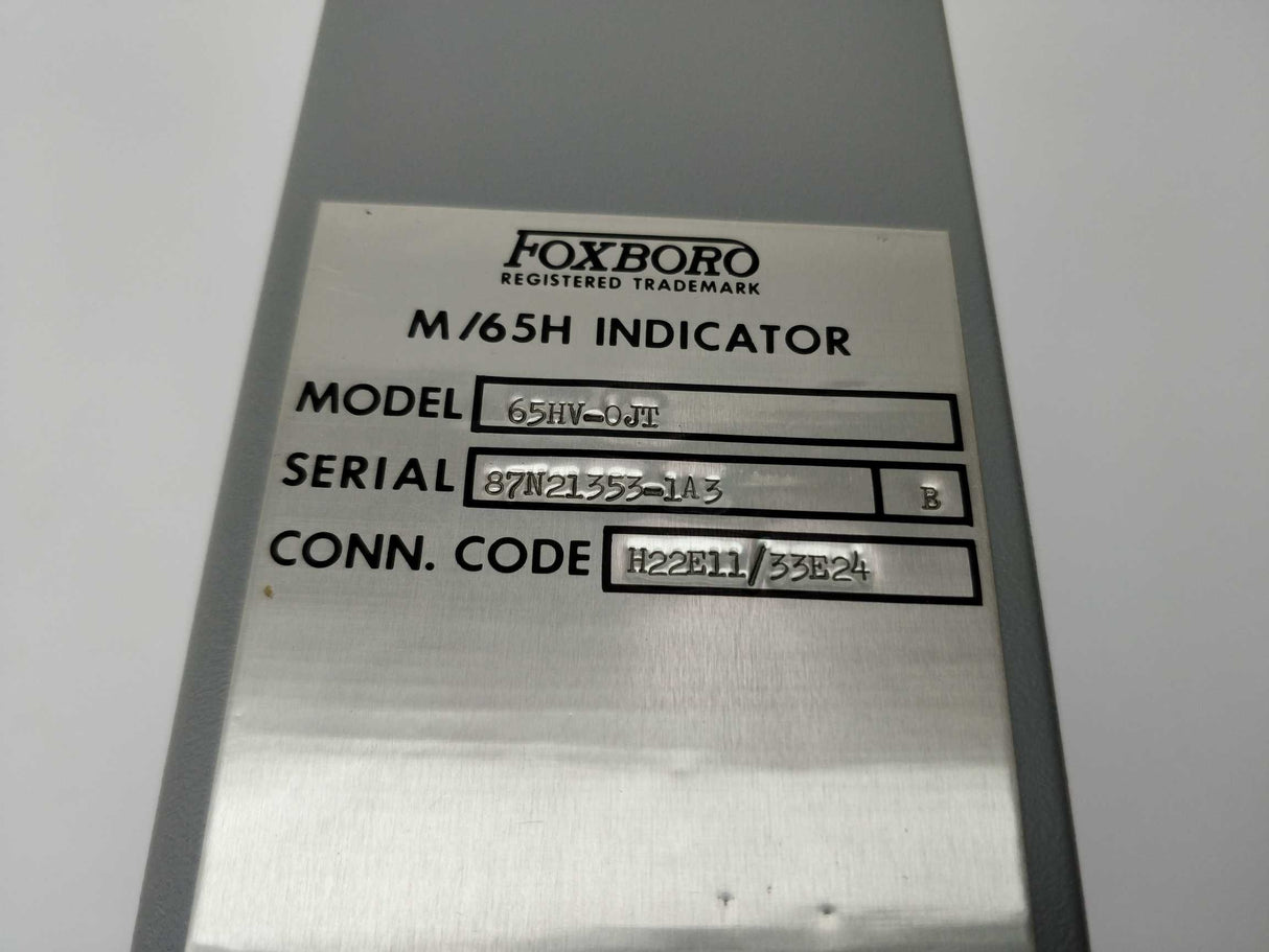 Foxboro 65HV-OJT M/65H Indicator Serial No 87N21353-1A3