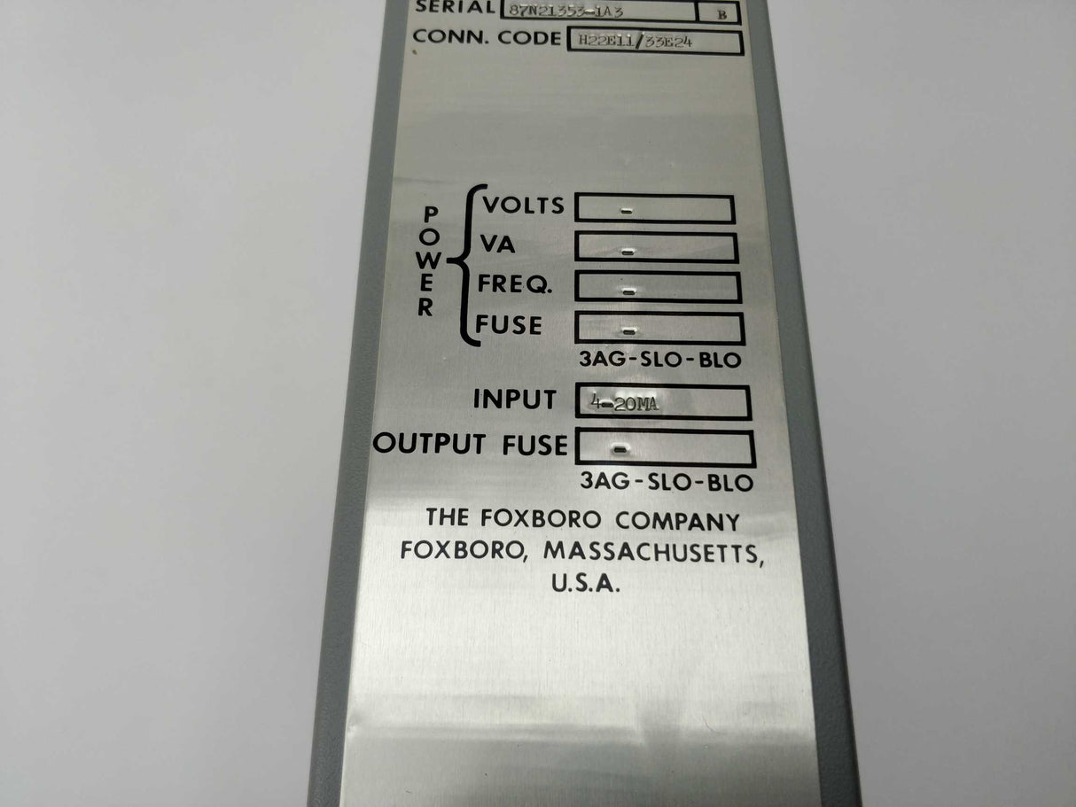 Foxboro 65HV-OJT M/65H Indicator Serial No 87N21353-1A3