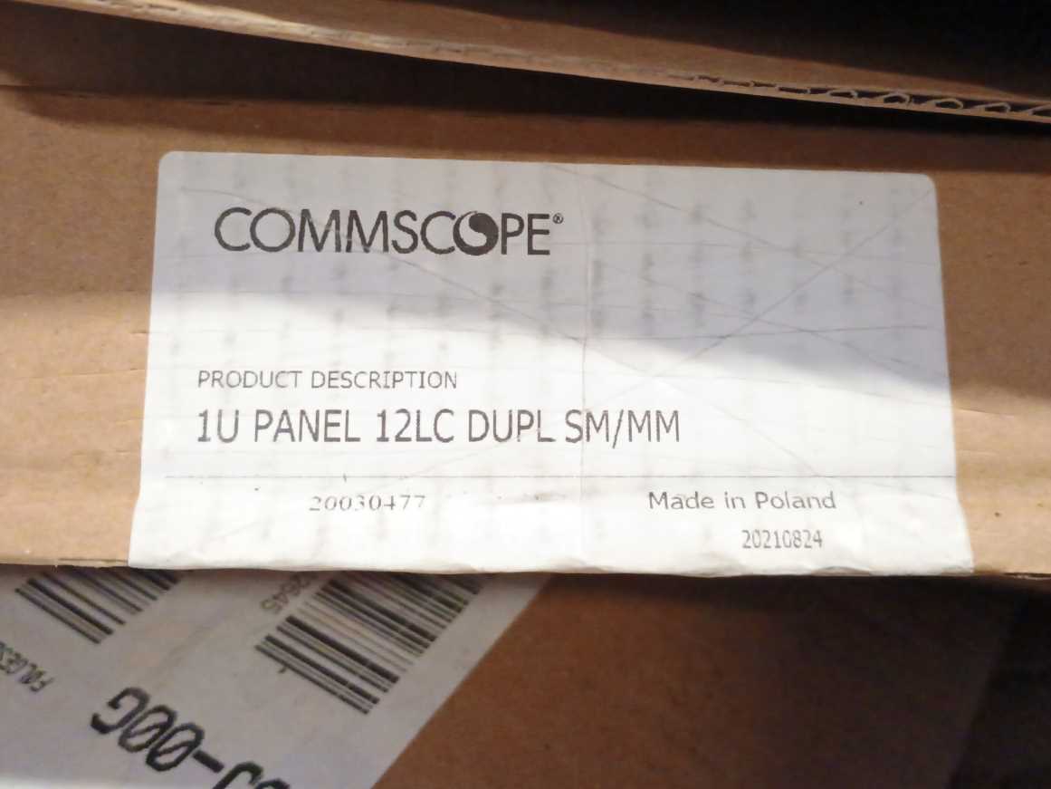 Commscope 4-1671000-2 1U Panel 12LC DUPL SM/MM