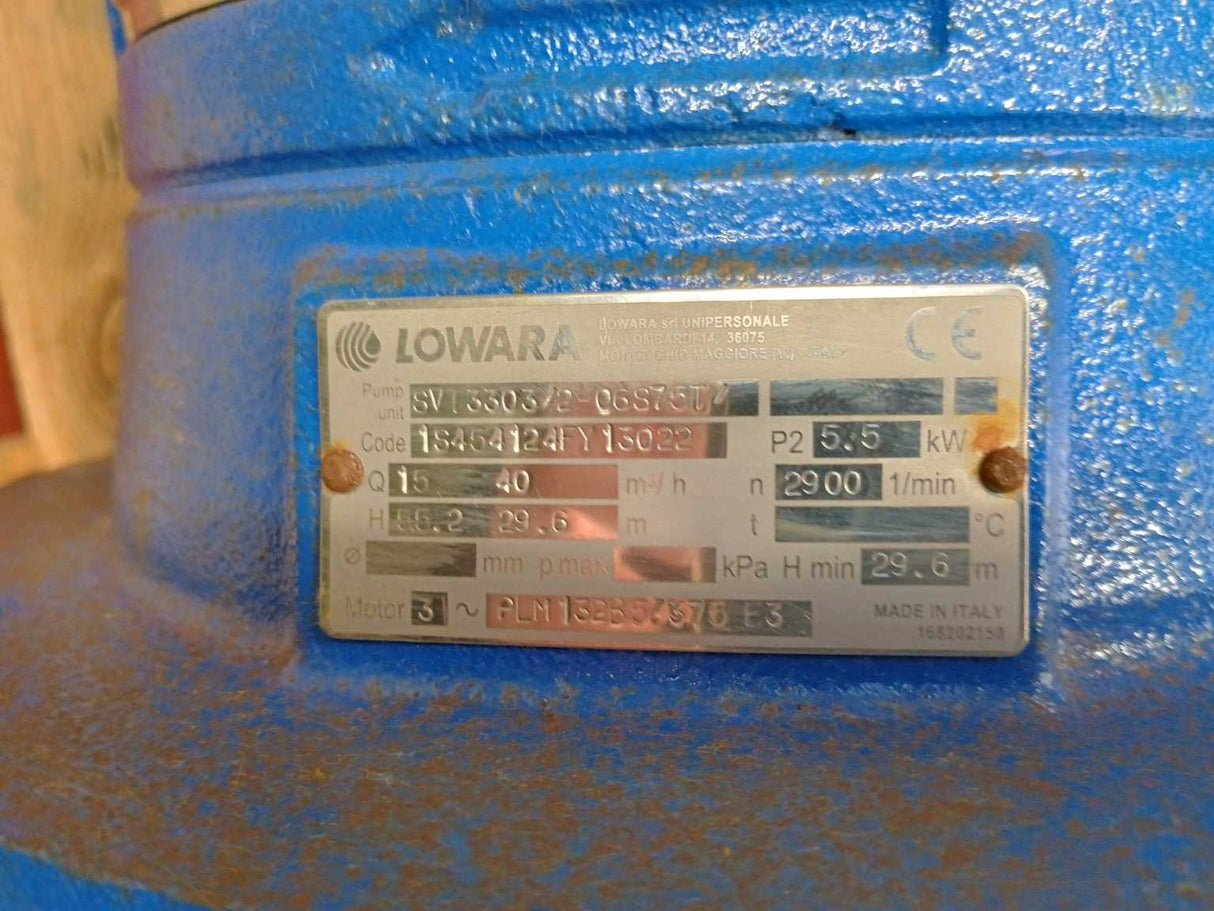 Lowara SV3303/206S75T Electric Pump SV 3303/20-6s75t