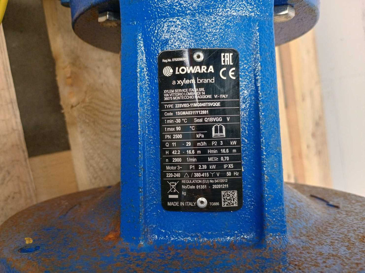 Lowara 22SVI03-11MG040T5VQQE Electric Pump