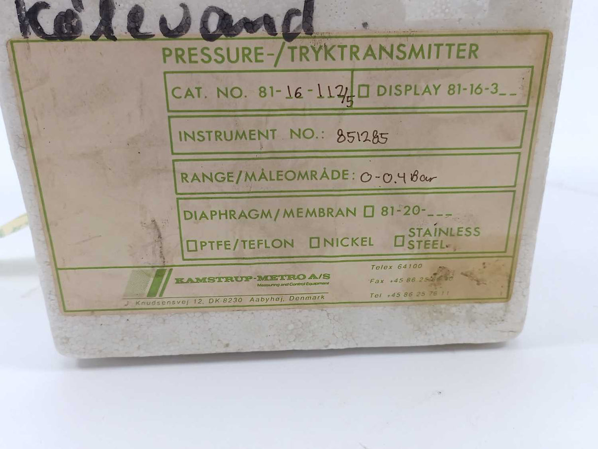 Kamstrup - Metro A/S 851285 8116-112/5