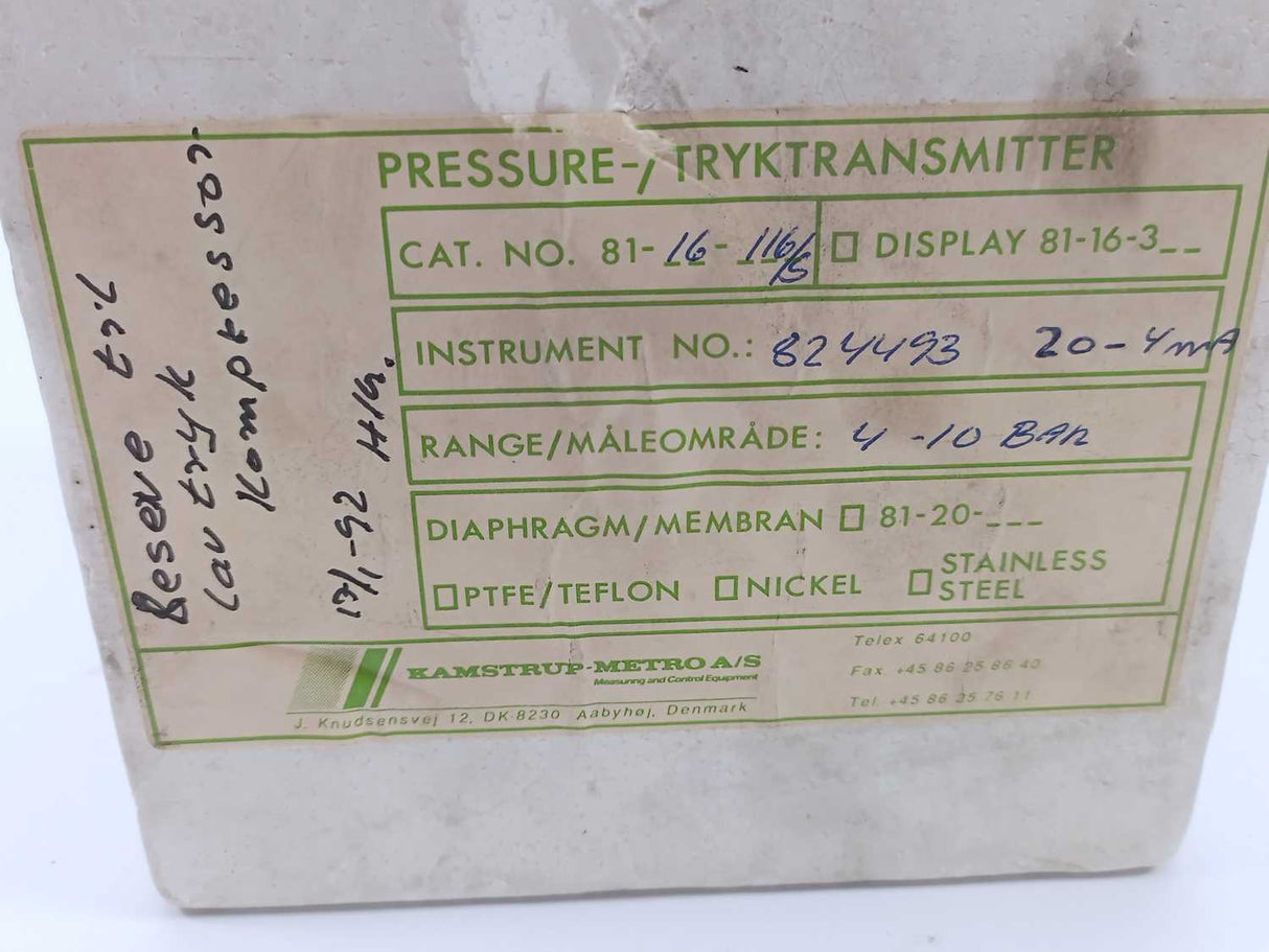 Kamstrup - Metro A/S 824493 8116-116/s