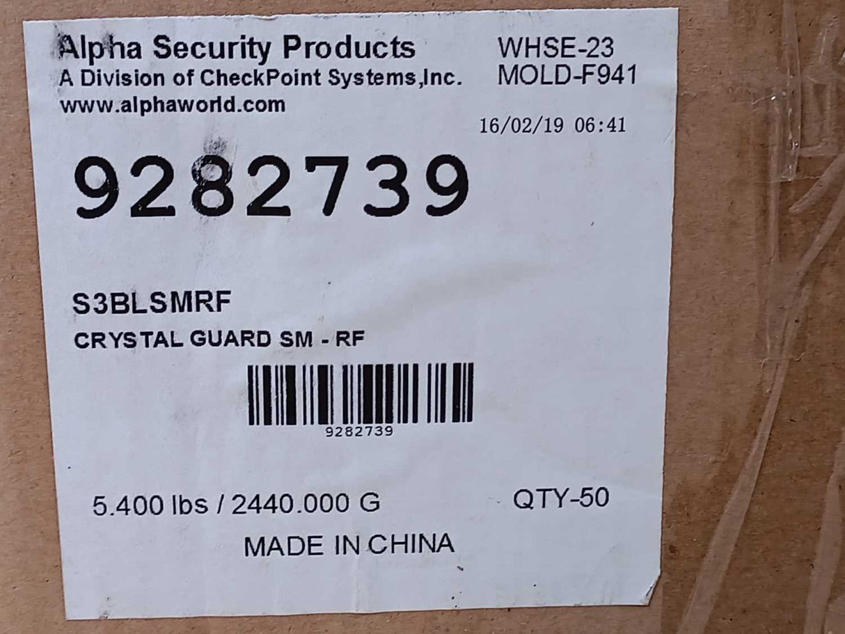 Alpha 9282739 CRYSTAL GUARD SM-RF Bottle Security Tag