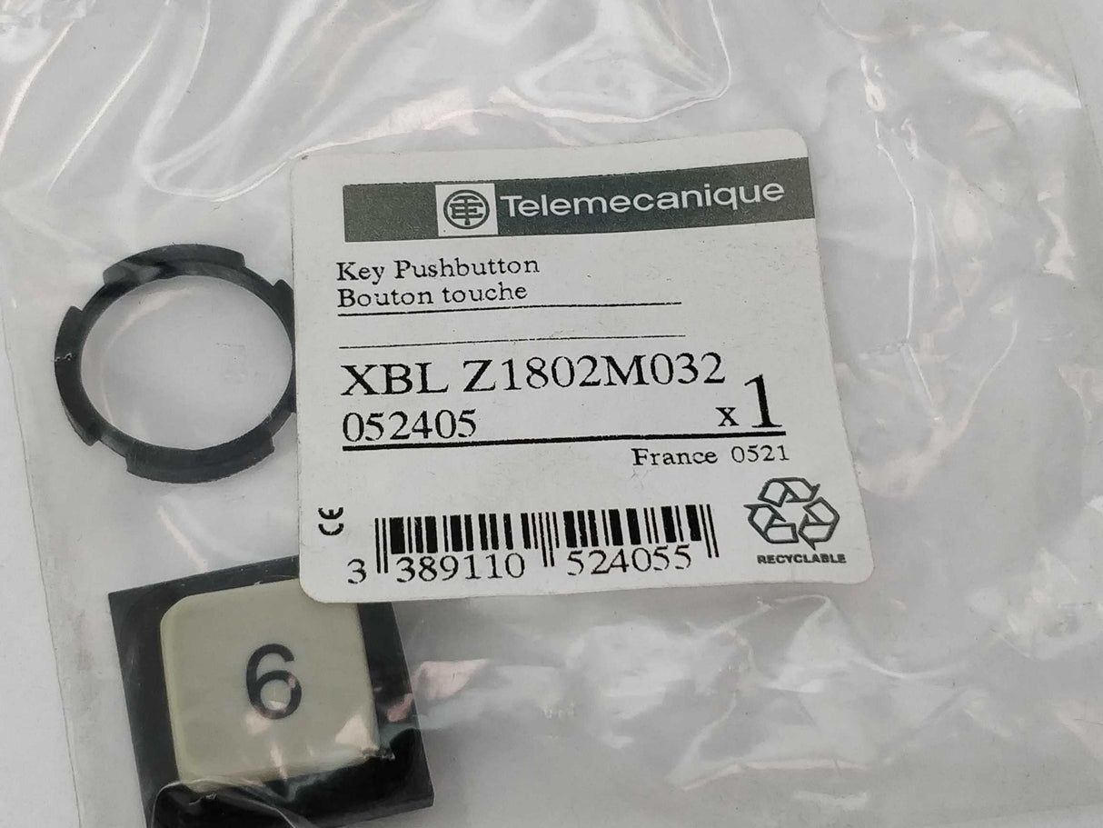 TELEMECANIQUE XBL Z1802M032 Key pushbutton 052405