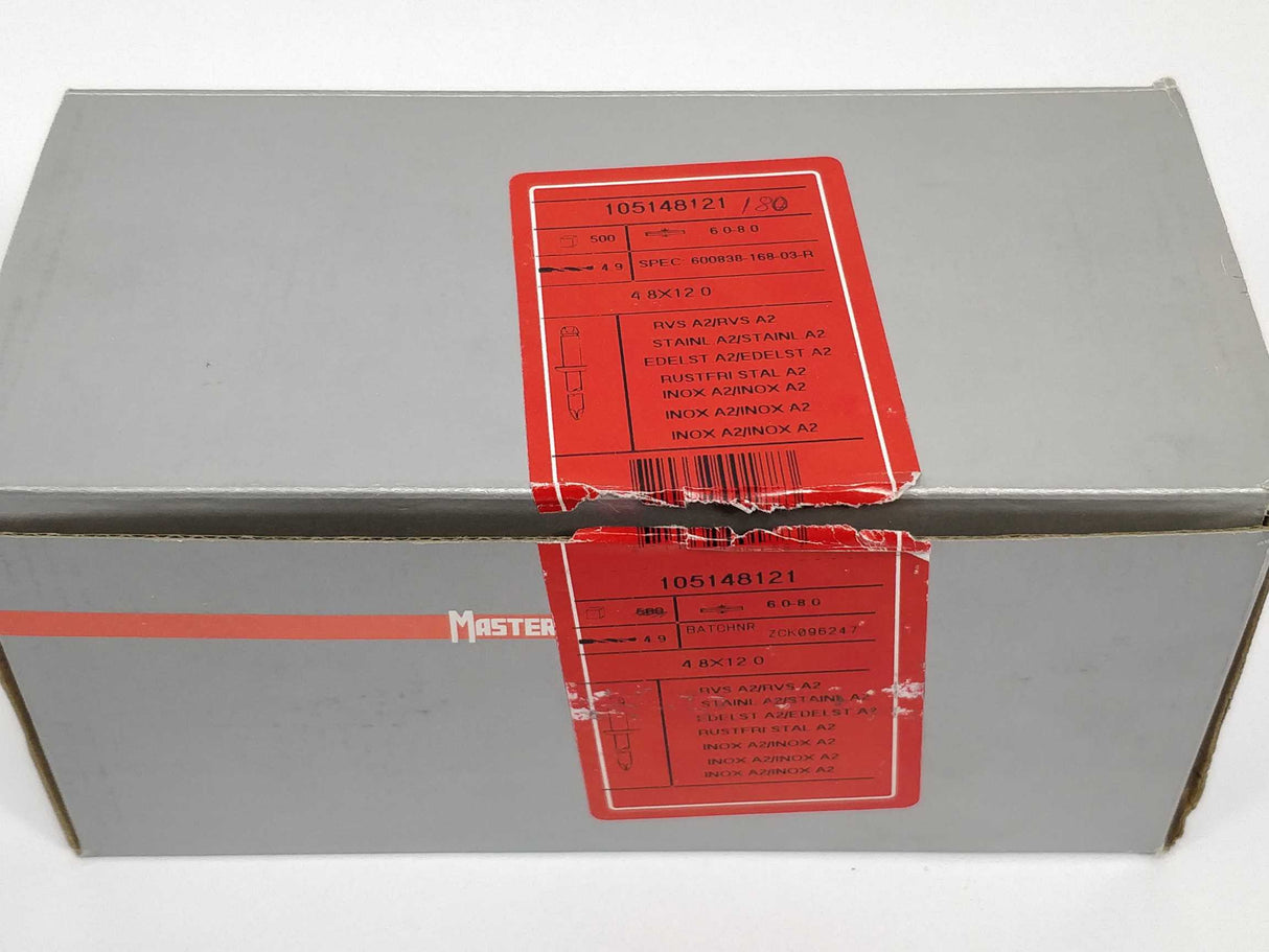 Masterfix 105148121 Blind rivet a2 / a2 4.8x12 round head 180  Pcs